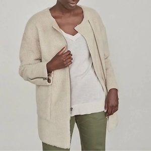 Elizabeth And James Sherpa Coat Jacket Small Crea… - image 1